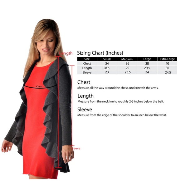 Cashmere Boutique Women’s Ruffled Long Front Open Cardigan in Pure Cashmere Med - Picture 2 of 8